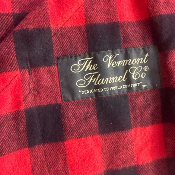 NWT Vermont Flannel Co Organic Cotton Hoodie Buffalo Check Large Luxury Flannel - Picture 5 of 8